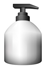 A gray pumping bottle