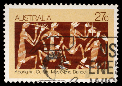 Stamp printed in Australia shows Aboriginal culture, circa 2000