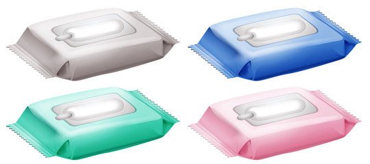 Four packs of baby wipes