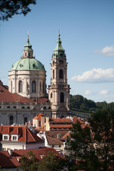 Prague view St. Nicolas church