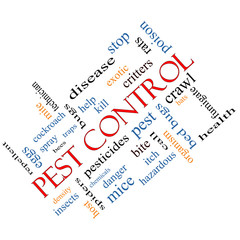 Pest Control Word Cloud Concept Angled