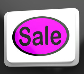 Sales Button Shows Promotions And Deals