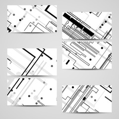 Vector business-card set for your design, circuit board