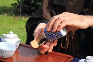 Cerimonia del tè giapponese cultura orientale bevande