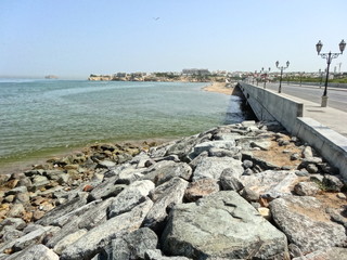 Fototapeta na wymiar Beach and Corniche of Al Qurm (Al Qurum) - Muscat - Oman