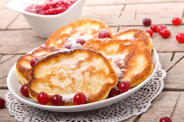 Pancakes with cranberry
