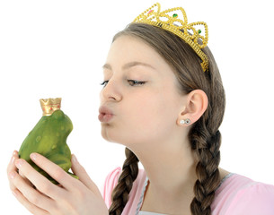 Prinzessin küsst Froschkönig