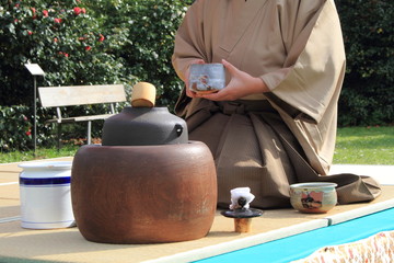 Cerimonia del tè giapponese cultura orientale bevande