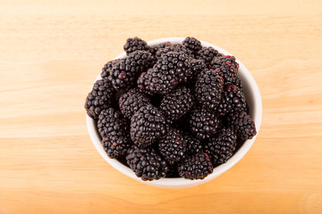 Fresh Blackberries in Bowl