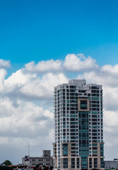 Fototapeta premium San Juan Tower Under Partly Cloudy Skies