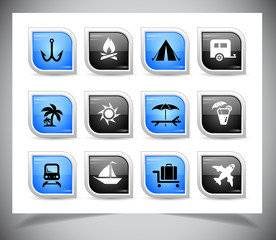 Vector vacation buttons