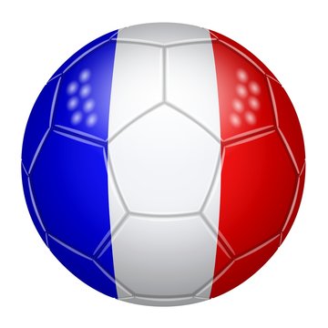 Ballon de football aux couleurs de la France