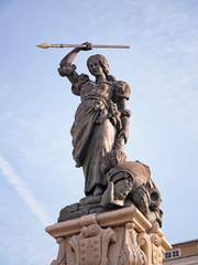 Obraz premium Monument to Maria Pita in La Coruna, Spain.