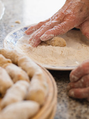 Preparing a homemade croquettes