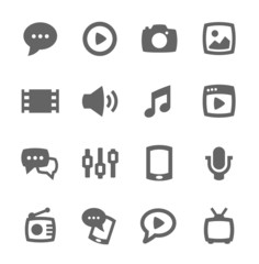 Fototapeta premium Media icons