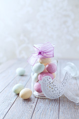 Marzipan Easter Eggs in a Glass Jar