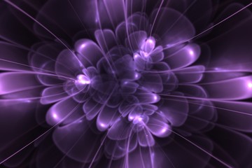 Digital purple flower background
