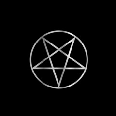 Obraz premium Pentacle- Religious symbol satanism