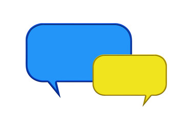 two speech bubbles