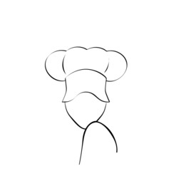 Logo for a restaurant or a cafe- female waitress or chef