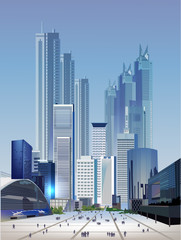 Modern city illustration