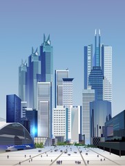 Modern city illustration
