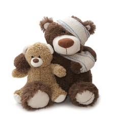 ours en peluche blessés