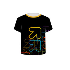 T Shirt Template- fractal arrows