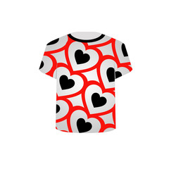 Printable tshirt graphic- Valentine Hearts