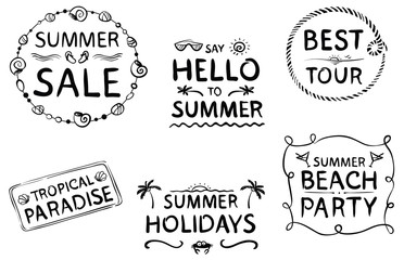 Fototapeta premium summer lettering