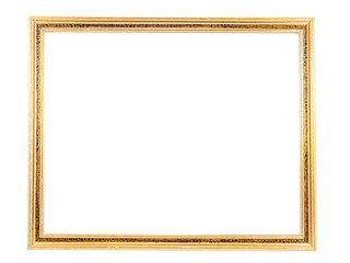 Classic wooden frame isolated on white background