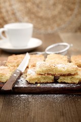 Lemon cookies with powdered sugar