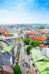 Fototapeta na wymiar Street view in city centre of Munich, Germany