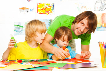 Fototapeta premium Parenting is fun