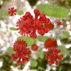 Immunsystem - abstrakt - 3D Render