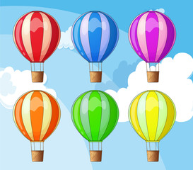 Naklejka premium Floating balloons