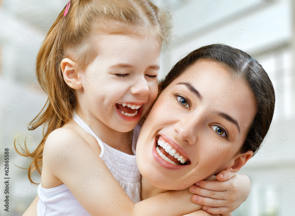 Wall mural happy family