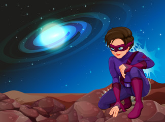 Obraz premium A handsome superhero