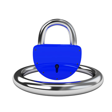 Blue padlock