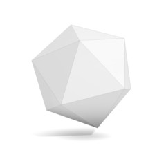 abstract geometric 3d object, polyhedron variations set - obrazy, fototapety, plakaty