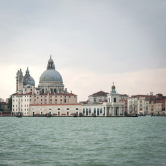 Obraz premium The Basilica Santa Maria della Salute and Grand canal. Venice, I