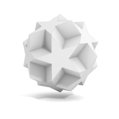 abstract geometric 3d object, polyhedron variations set