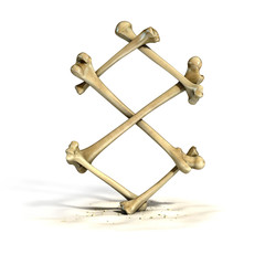 bones font number 8 - eight