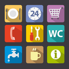service icon set flat