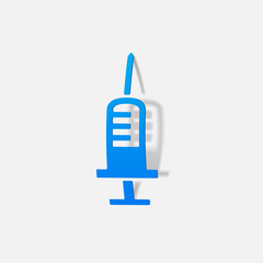 realistic design element: syringe, medical