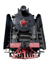 front of the old locomotive