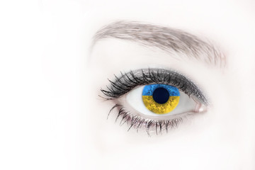 eyes the color of Ukrainian flag