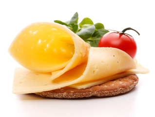 Cheese sandwich isolated on white background cutout