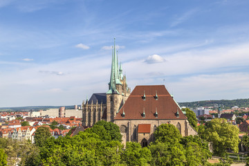 Fototapeta premium Dom hill of Erfurt Germany