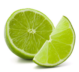 Fototapeta na wymiar Citrus lime fruit isolated on white background cutout